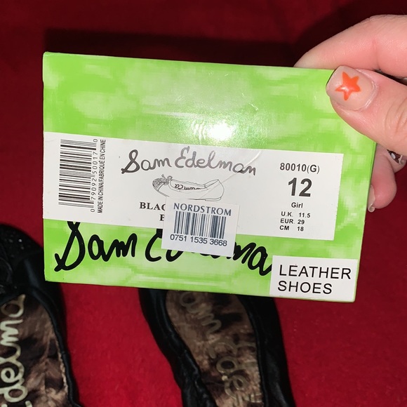 Kids black sparkly flats - Picture 3 of 4